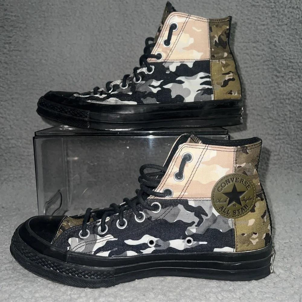 Converse All Star Chuck Taylor Sneaker Men Sz 8 Blocked Camo Patch 70 Hi 165912c